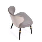 Lot de 2 chaises de salle à manger Strine rembourrées en velours et similicuir Taupe foncé - Manhattan Comfort