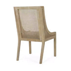 Christopher Knight Home Ensemble de 2 chaises de salle à manger rembourrées en canne et bois Maurers Anthracite/Naturel