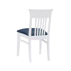 Lot de 2 chaises de salle à manger Jenny Slat Back en similicuir blanc - Linon