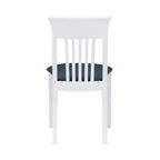 Lot de 2 chaises de salle à manger Jenny Slat Back en similicuir blanc - Linon