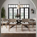 Nathan James Set of 4 Linus Dining Chair Flax