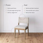 Nathan James Lot de 4 chaises de salle à manger Linus coloris Lin
