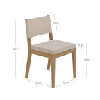 Nathan James Lot de 4 chaises de salle à manger Linus coloris Lin