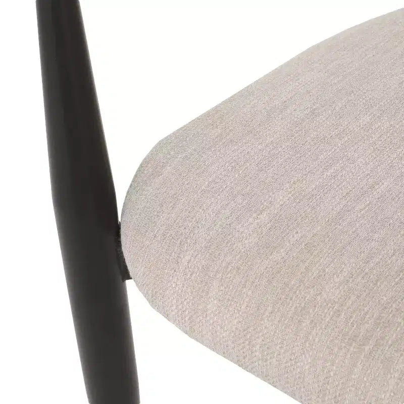 Christopher Knight Home Lot de 2 Chaises de Salle à Manger Rembourrées en Fer Elmore Beige/Noir/Doré