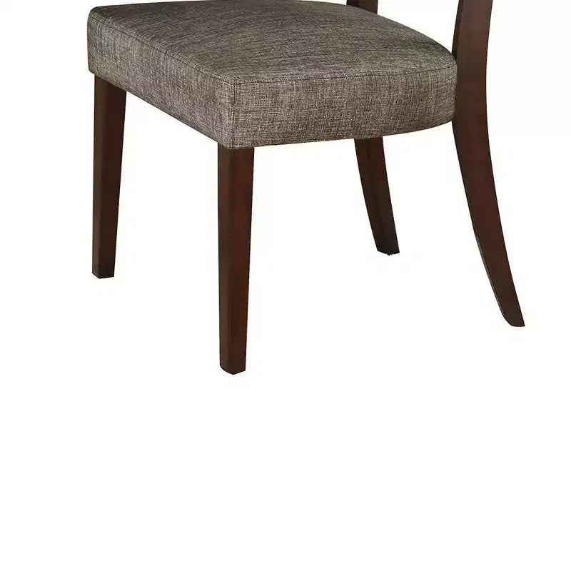 Lot de 2 chaises de salle à manger Drake 20 po tissu gris/espresso - Acme Furniture