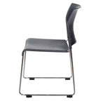 Hampden Furnishings Lot de 4 Chaises Empilables en Plastique Jody Collection, Gris Anthracite : Lot de 4, Aucun assemblage, Polypropylène, Structure en acier