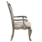 23.25" Chaise de salle à manger Ariadne Velours et finition platine antique - Acme Furniture