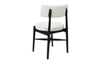 Christopher Knight Home Lot de 2 chaises de salle à manger modernes Everly en bois d'hévéa et mélange de lin rembourrées Beige/Noir