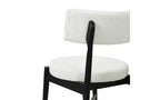 Christopher Knight Home Lot de 2 chaises de salle à manger modernes Everly en bois d'hévéa et mélange de lin rembourrées Beige/Noir