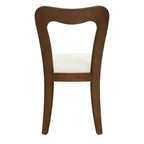 Christopher Knight Home Lot de 2 Chaises de Salle à Manger Rembourrées Aaron en Bois d'Hévéa avec Dossier Ouvert Courbé Beige/Noyer
