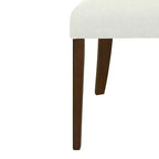 Christopher Knight Home Lot de 2 Chaises de Salle à Manger Rembourrées Aaron en Bois d'Hévéa avec Dossier Ouvert Courbé Beige/Noyer