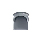 Lot de 4 Chaises de Salle à Manger Reine en Faux Cuir Gris Galet - Manhattan Comfort : Modernes, Dossier Ailé, Pieds en Hêtre