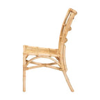 bali & pari Ammi Chaise de salle à manger naturelle/marron : fabriquée à la main, style bohème, aucun assemblage requis