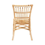 bali & pari Ammi Chaise de salle à manger naturelle/marron : fabriquée à la main, style bohème, aucun assemblage requis