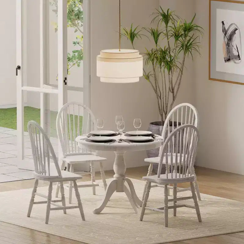 Carolina Living Garner Chaise Windsor Bois flotté naturel : Cadre en bois d'hévéa, Sans accoudoirs, Garantie de 30 jours