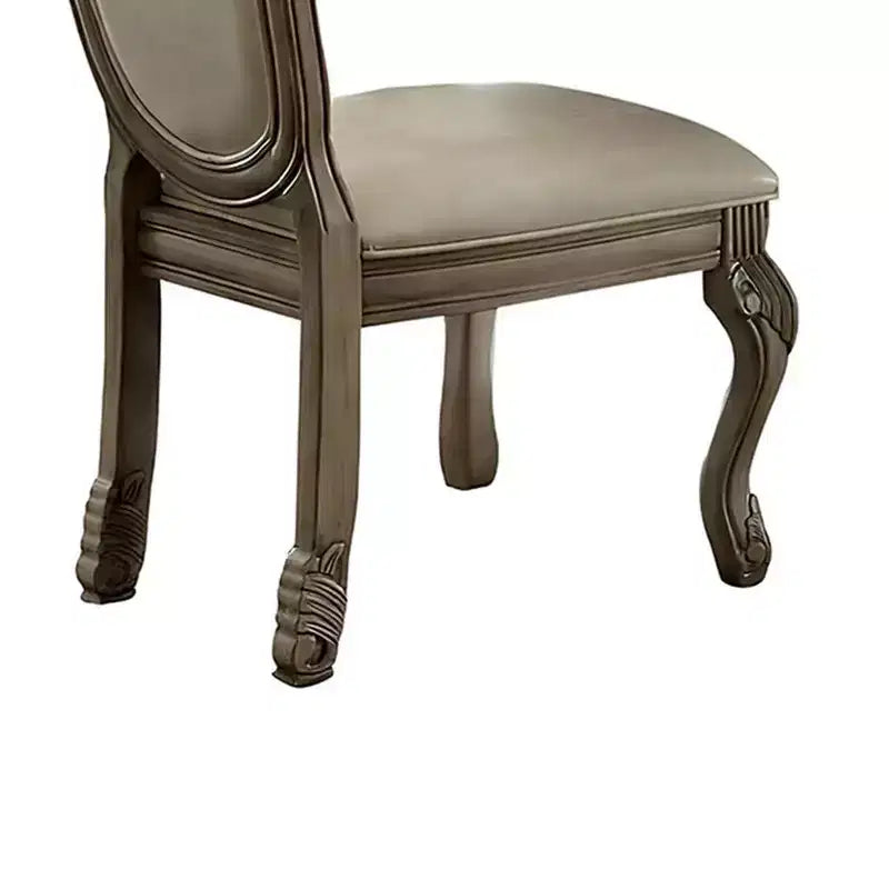 Chaises de salle à manger sans accoudoirs Chateau De Ville Acme Furniture, finition blanche
