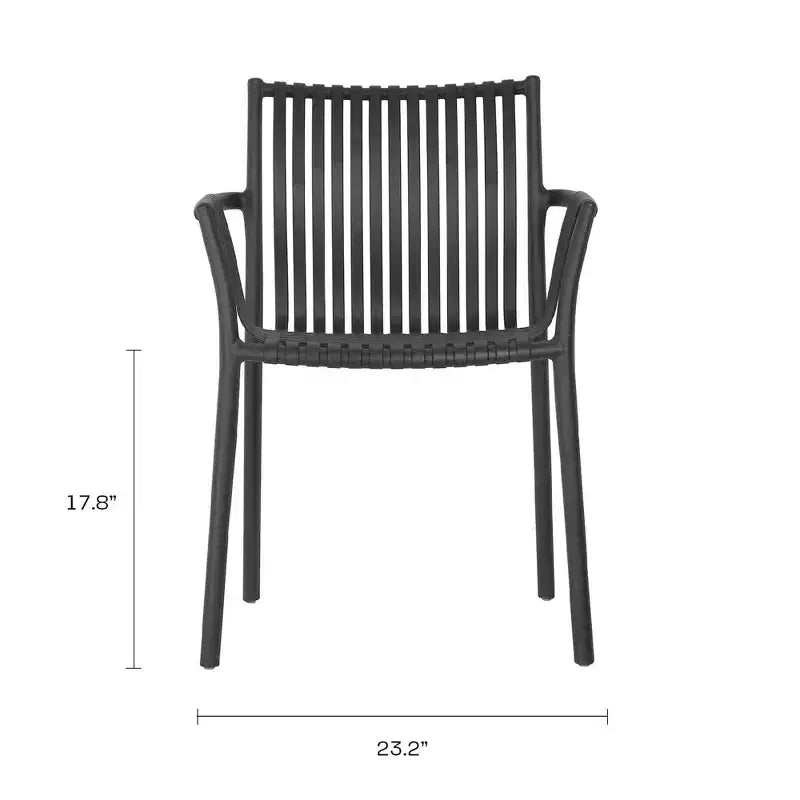 Chaises de salle à manger Jamesdar Weave noires