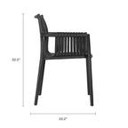 Chaises de salle à manger Jamesdar Weave noires