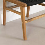 South Shore, ensemble de 2 chaises de salle à manger Balka, noires et rotin
