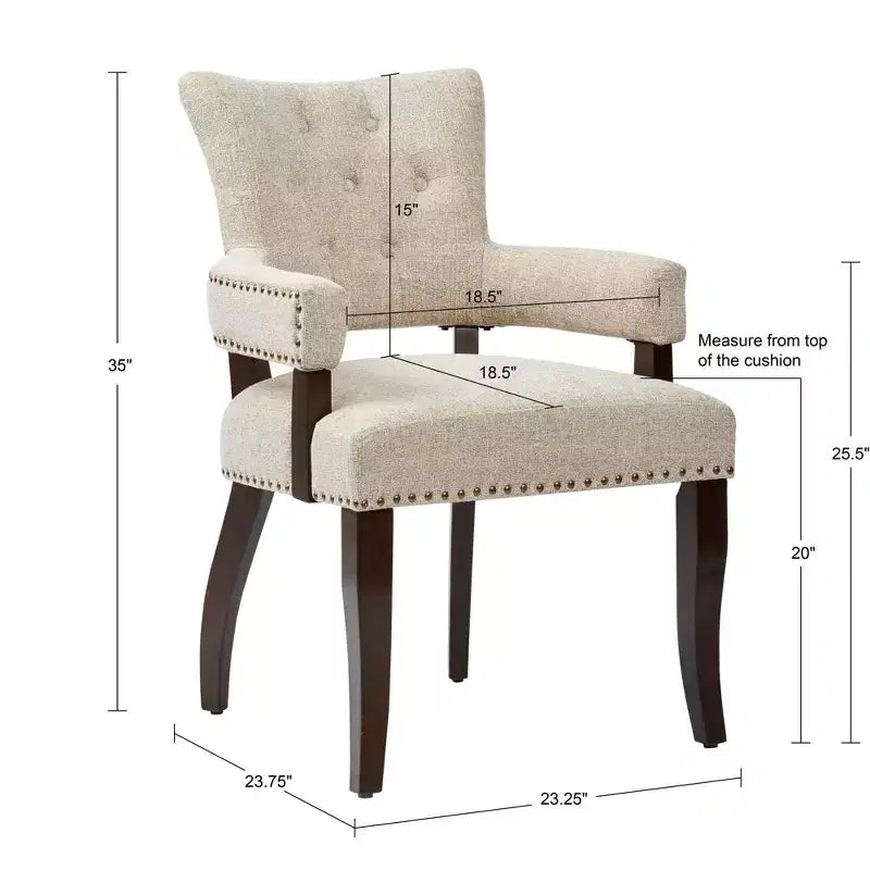 Lot de 2 chaises de salle à manger Brooklyn crème
