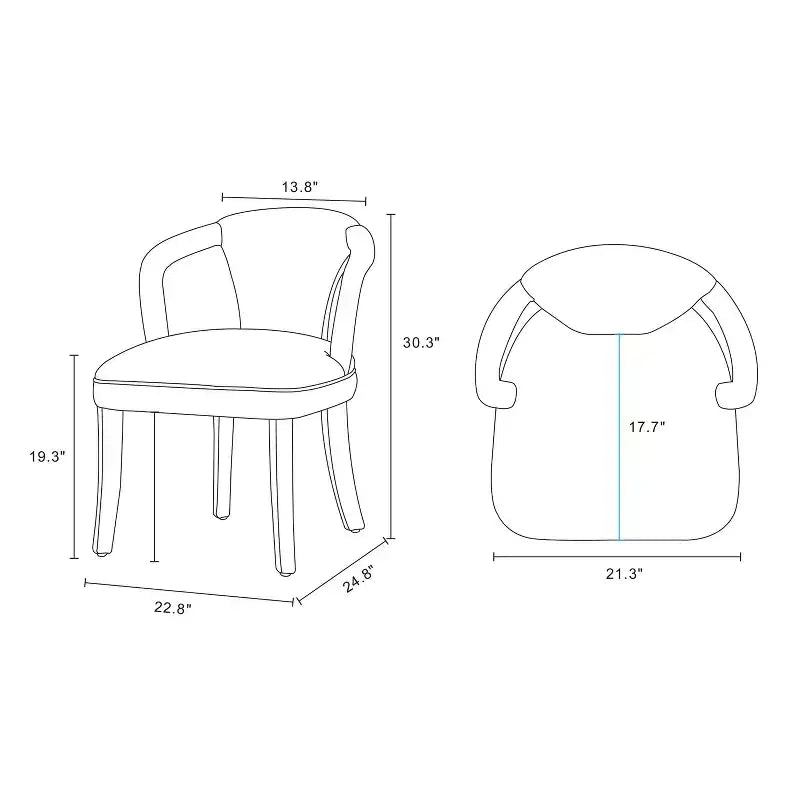 Fauteuil de salle à manger moderne rembourré en tweed Palmer de Manhattan Comfort, coloris Silver Lining