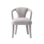Fauteuil de salle à manger moderne rembourré en tweed Palmer de Manhattan Comfort, coloris Silver Lining