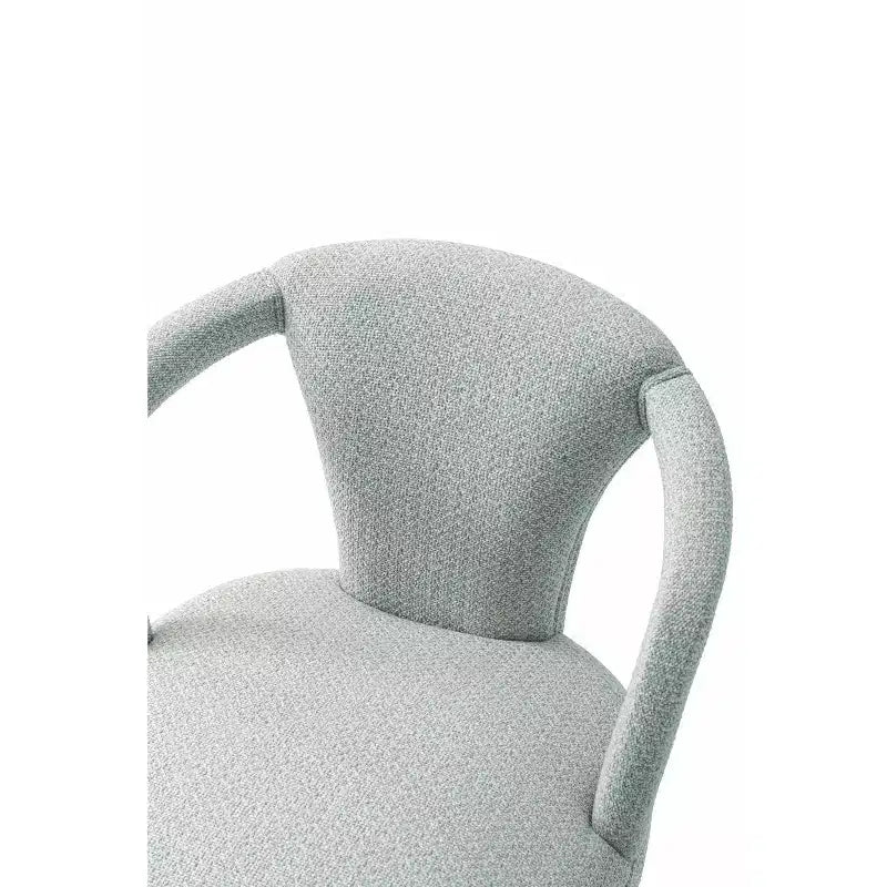 Fauteuil de salle à manger moderne rembourré en tweed Palmer de Manhattan Comfort, coloris Silver Lining
