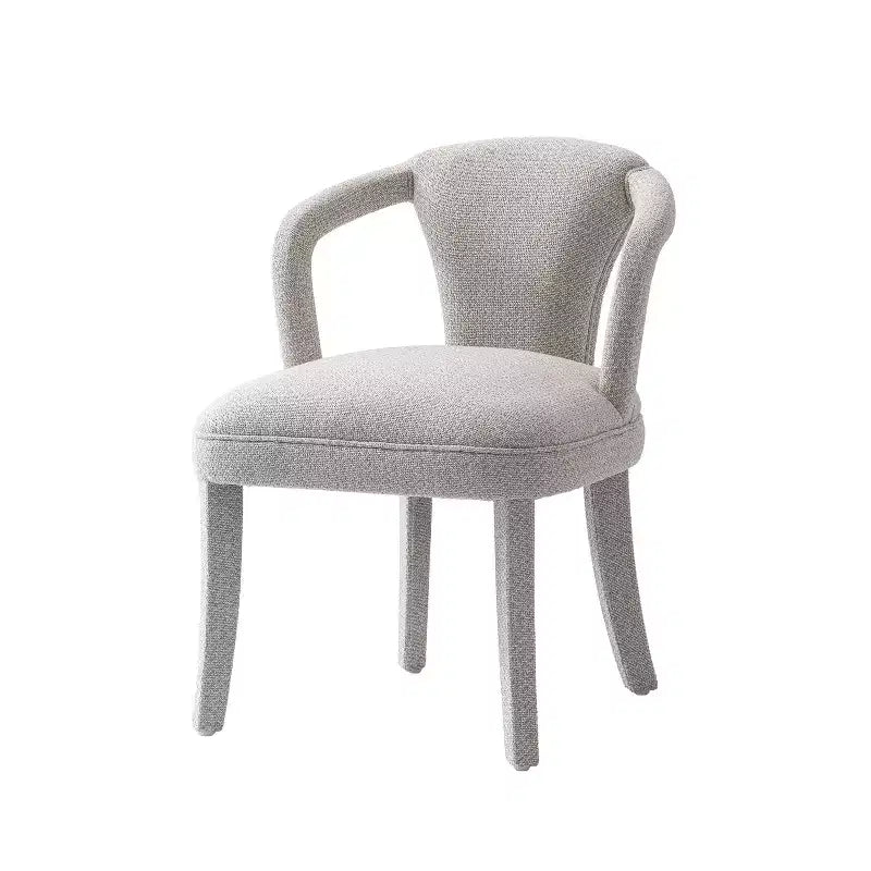 Fauteuil de salle à manger moderne rembourré en tweed Palmer de Manhattan Comfort, coloris Silver Lining