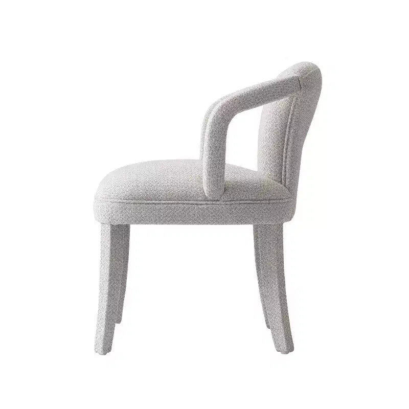 Fauteuil de salle à manger moderne rembourré en tweed Palmer de Manhattan Comfort, coloris Silver Lining