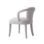 Fauteuil de salle à manger moderne rembourré en tweed Palmer de Manhattan Comfort, coloris Silver Lining