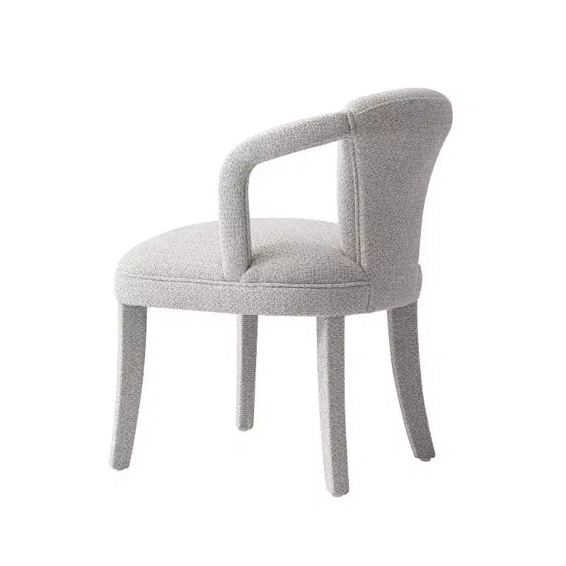 Fauteuil de salle à manger moderne rembourré en tweed Palmer de Manhattan Comfort, coloris Silver Lining