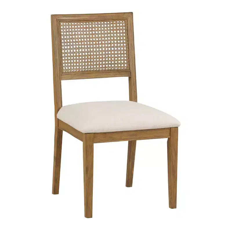 Ensemble de 2 chaises de salle à manger Alaina Lin - OSP Home Furnishings : Cadre en bois d'hévéa, dossier en cannage, revêtement en polyester