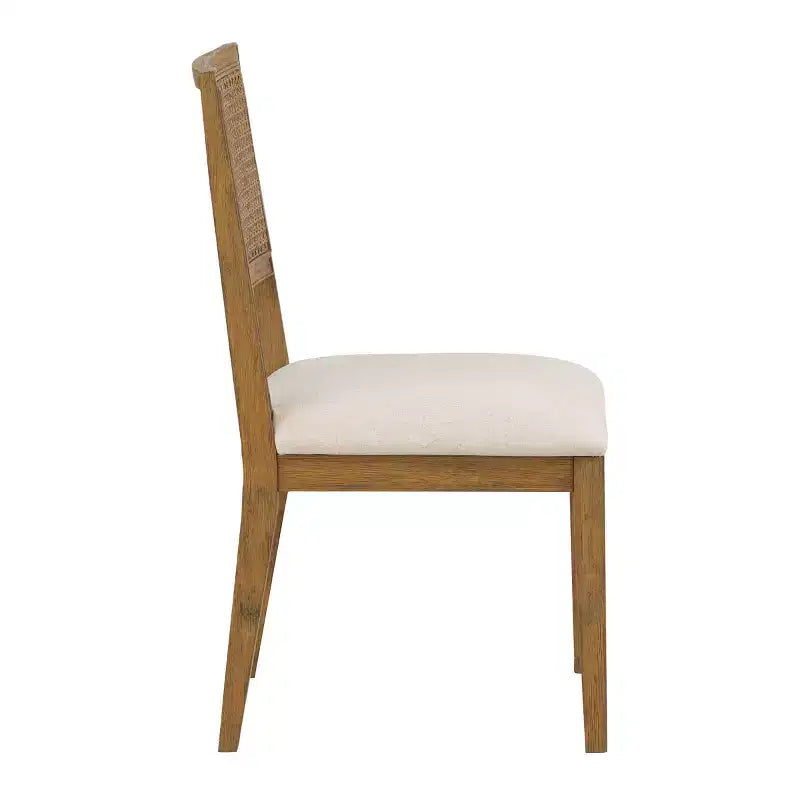 Ensemble de 2 chaises de salle à manger Alaina Lin - OSP Home Furnishings : Cadre en bois d'hévéa, dossier en cannage, revêtement en polyester
