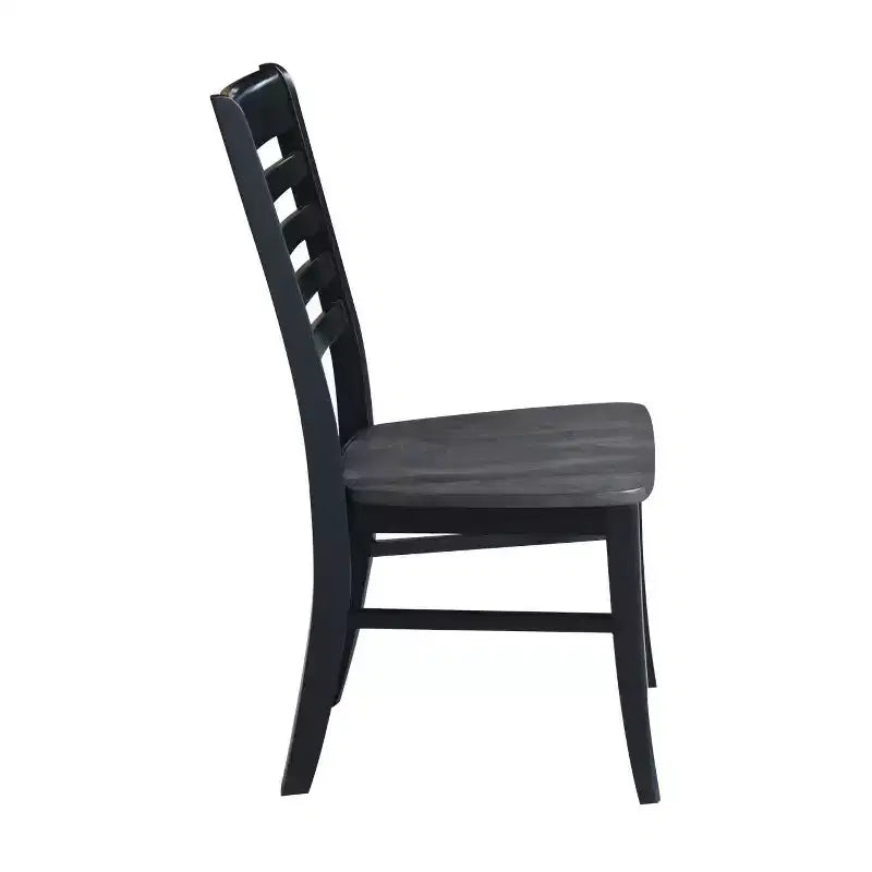 Lot de 2 chaises Cosmo Roma à dossier ajouré noir charbon/noir - International Concepts