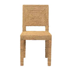 bali & pari Anfield Natural Seagrass and Mahogany Wood Dining Chair Natural: Solid Pattern, No Assembly Required