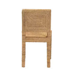 bali & pari Chaise de salle à manger en herbe de mer naturelle et bois d'acajou Anfield Naturel : motif uni, aucun assemblage requis