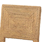 bali & pari Chaise de salle à manger en herbe de mer naturelle et bois d'acajou Anfield Naturel : motif uni, aucun assemblage requis