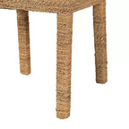 bali & pari Chaise de salle à manger en herbe de mer naturelle et bois d'acajou Anfield Naturel : motif uni, aucun assemblage requis