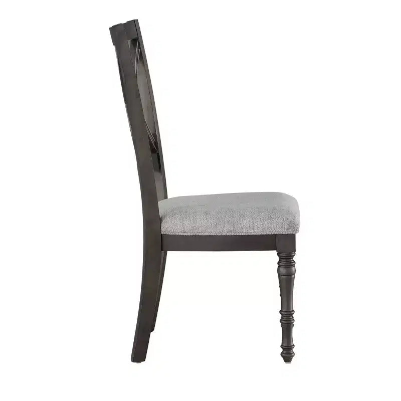 Lot de 2 chaises d'appoint Linnett 45,7 cm gris/marron - Steve Silver Co.