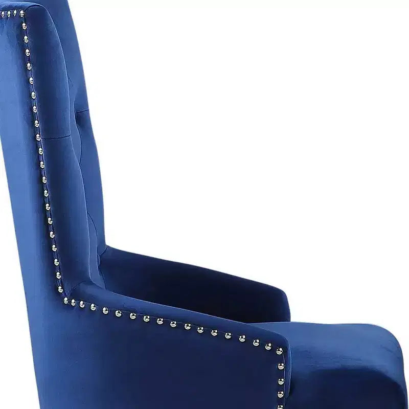 Chaise d'appoint Varian 21 po Tissu bleu/Platine antique - Acme Furniture