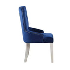 Chaise d'appoint Varian 21 po Tissu bleu/Platine antique - Acme Furniture