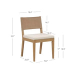 Chaise de salle à manger Nathan James Linus en similicuir marron