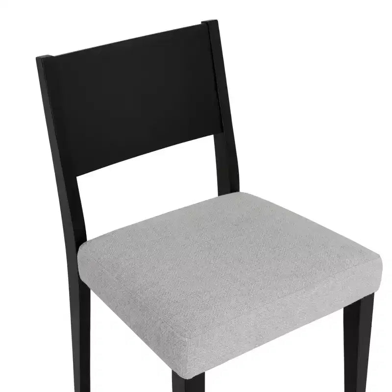 Powell Cadence, chaise de salle à manger capitonnée, noire