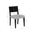 Powell Cadence, chaise de salle à manger capitonnée, noire
