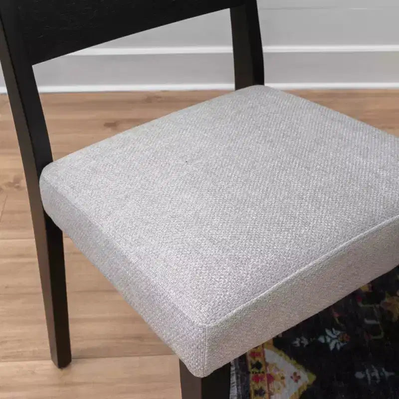Powell Cadence, chaise de salle à manger capitonnée, noire