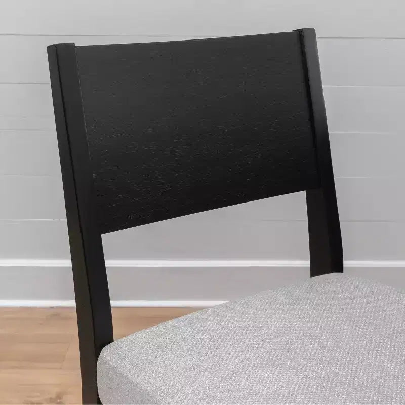 Powell Cadence, chaise de salle à manger capitonnée, noire