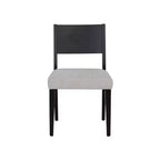 Powell Cadence, chaise de salle à manger capitonnée, noire
