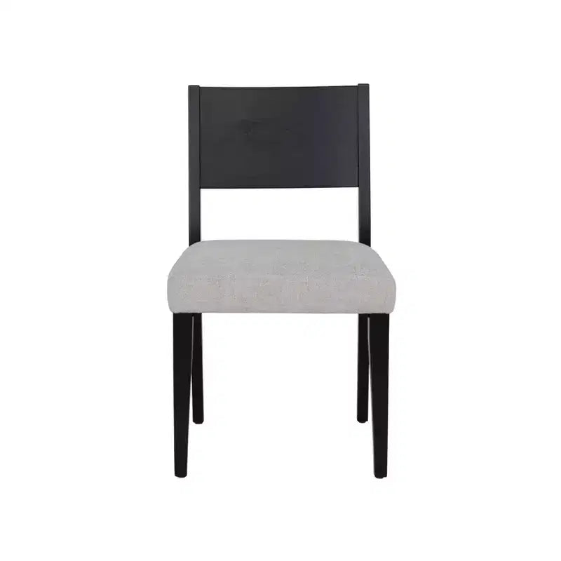 Powell Cadence, chaise de salle à manger capitonnée, noire
