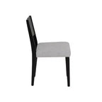 Powell Cadence, chaise de salle à manger capitonnée, noire