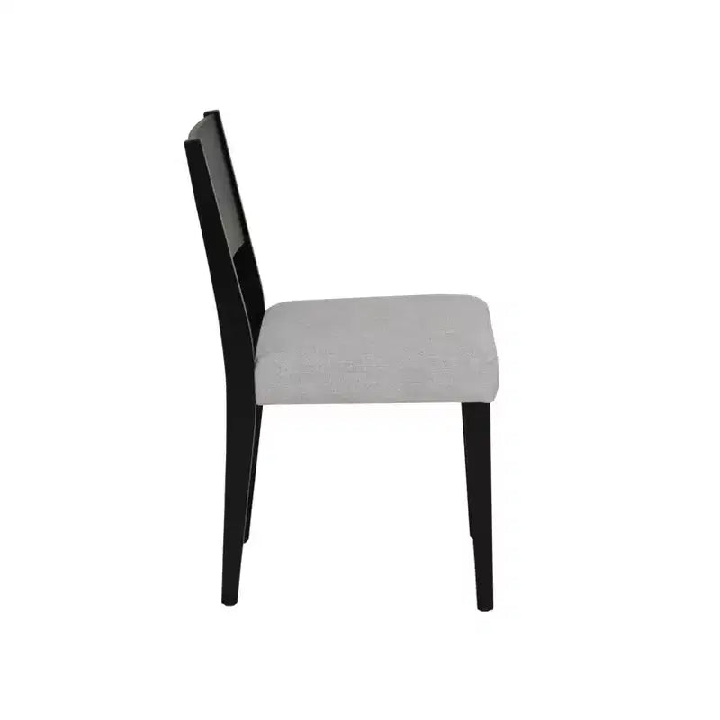 Powell Cadence, chaise de salle à manger capitonnée, noire